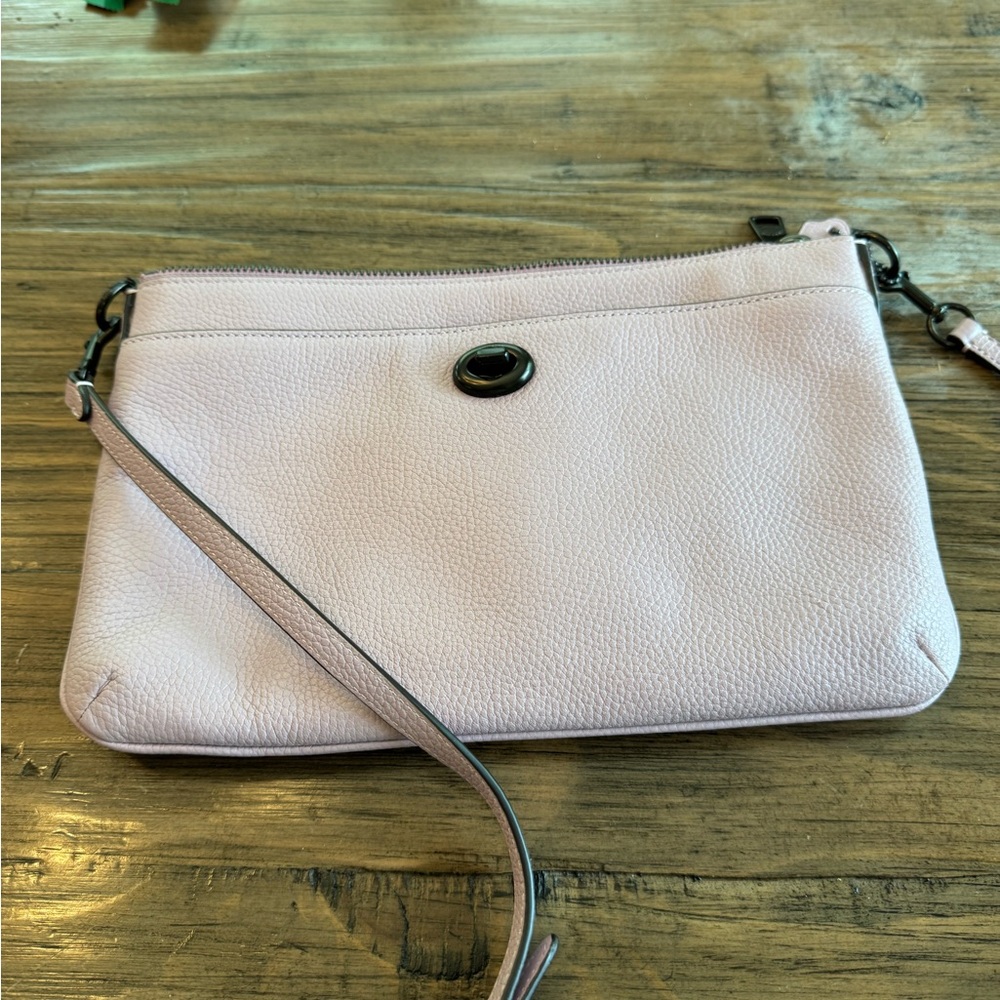 Elegant Pink Leather Clutch